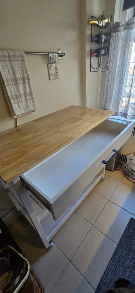 Kitchen Island Cart - White & Wood image indicator(3)