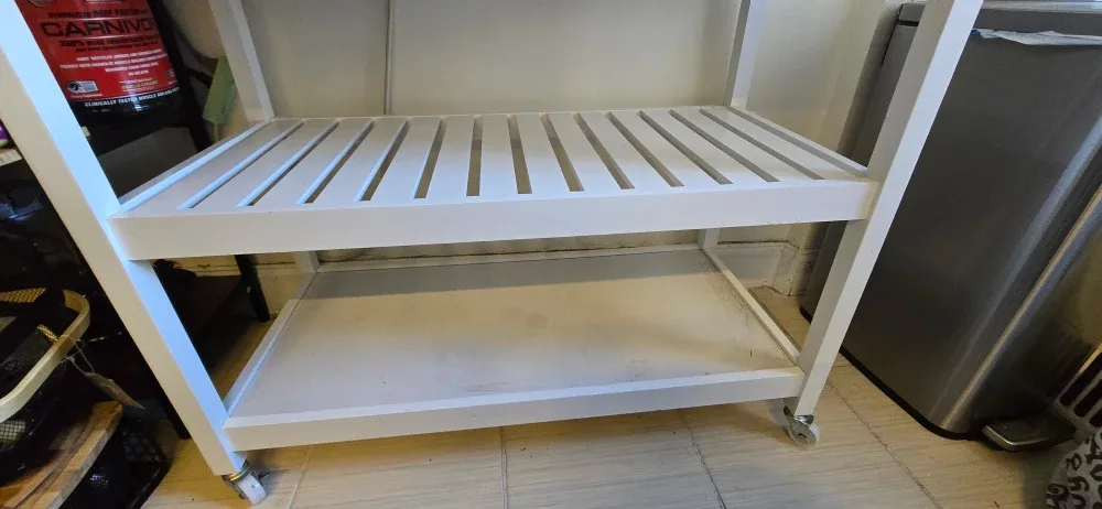 Kitchen Island Cart - White & Wood image indicator(5)