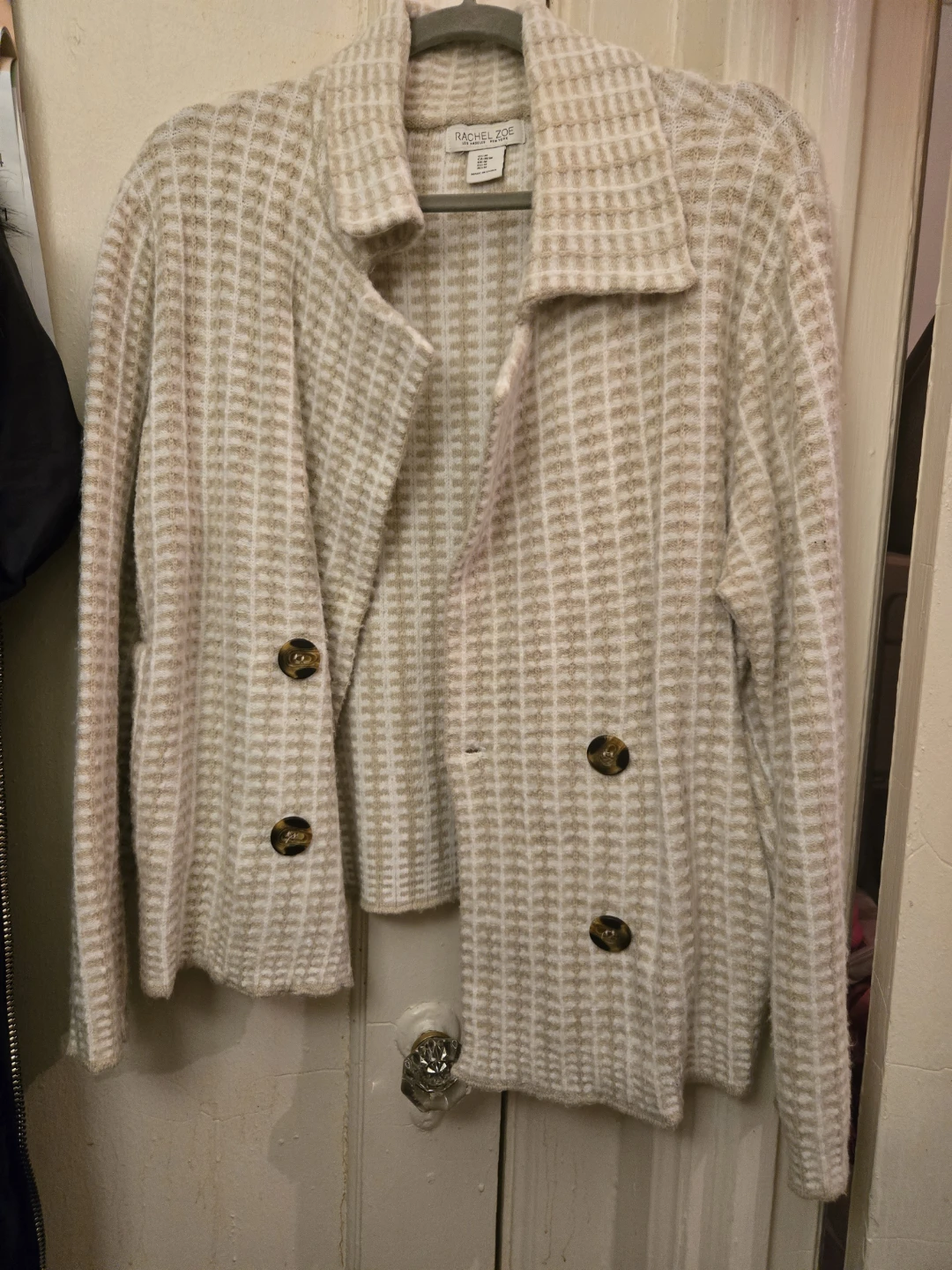 Rachel Zoe women medium size buttom up caramel brown sweater - photo 4