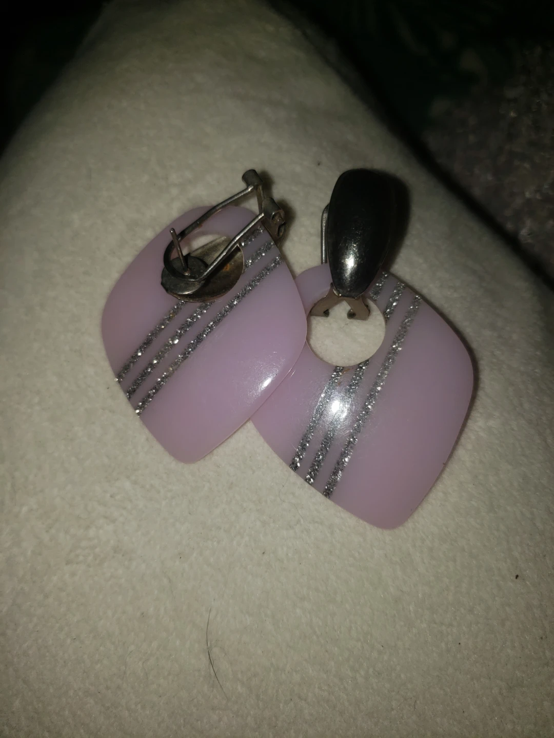Lilac Square Earrings