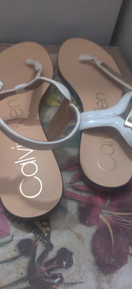 Calvin Klein White Sandals - Size 7 image indicator(2)
