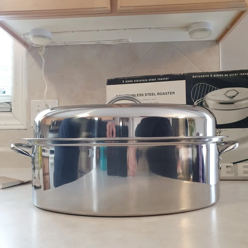 3-Piece Stainless Steel Roaster