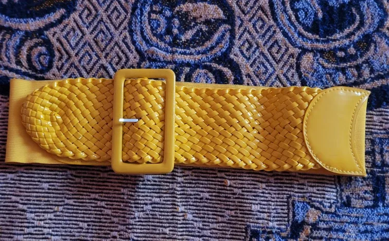CL by Laundry Yellow Woven Belt - Size S/P🎃 thumbnail