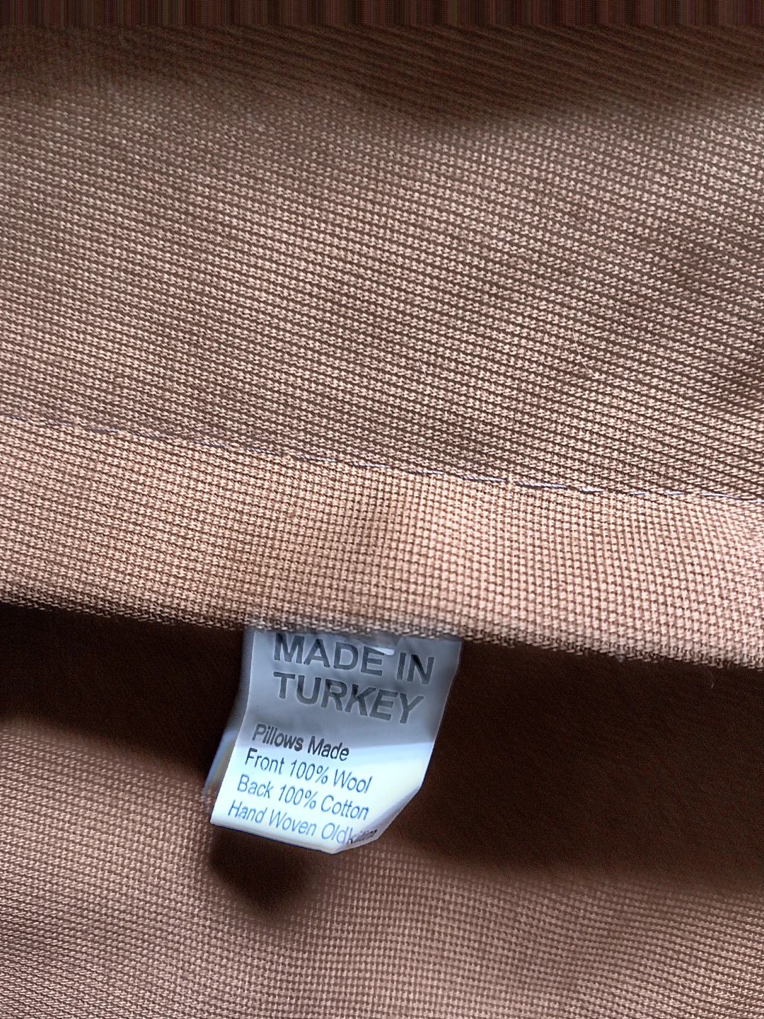 🥕 Hand Woven Wool & Cotton Pillow Made in Turkey New - photo 3