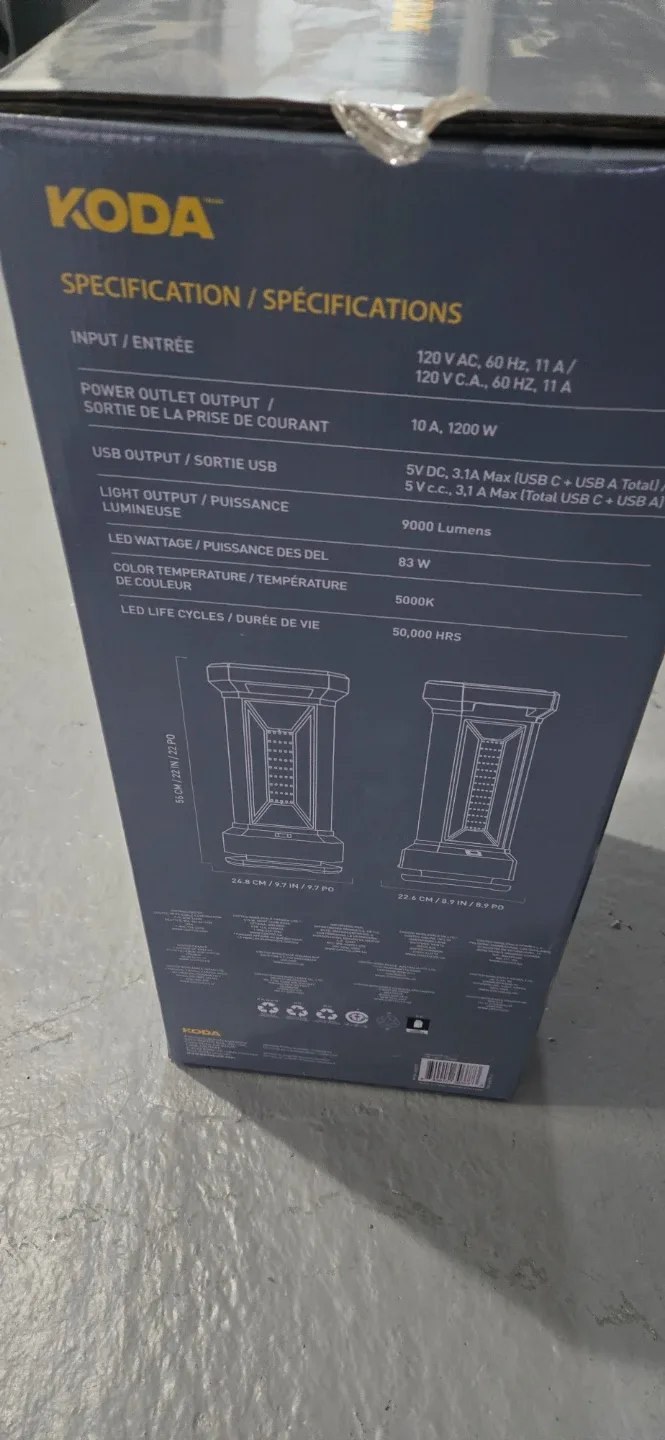 KODA Tower Work Light 9000 Lumens image indicator(2)
