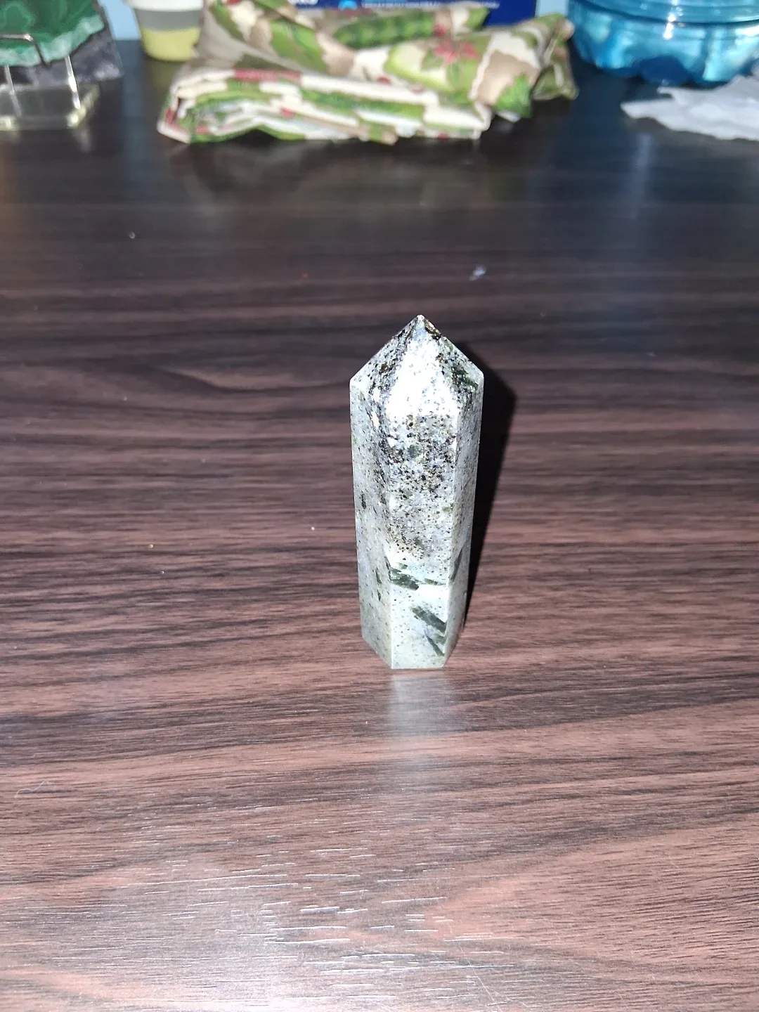3 1/2 Inches Tall Tourmalated Quartz Point