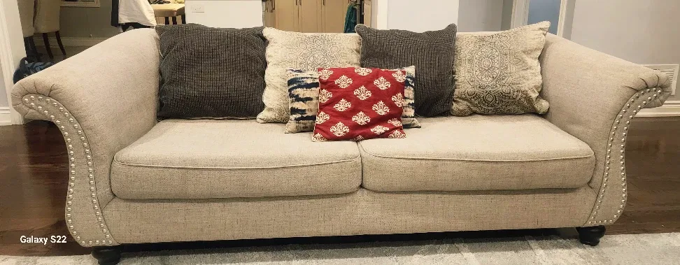 Beige Loveseat Sofa