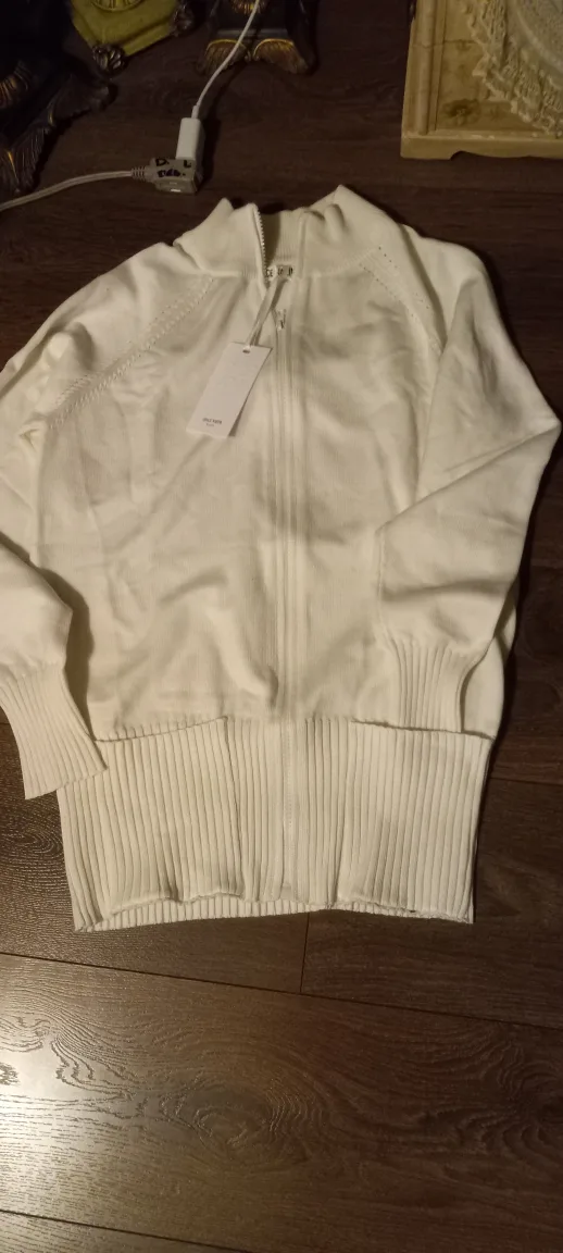 Grace Karin mock neck zippered cardigan thumbnail