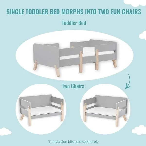 Dream On Me Osko Convertible Toddler Bed - Grey image indicator(2)