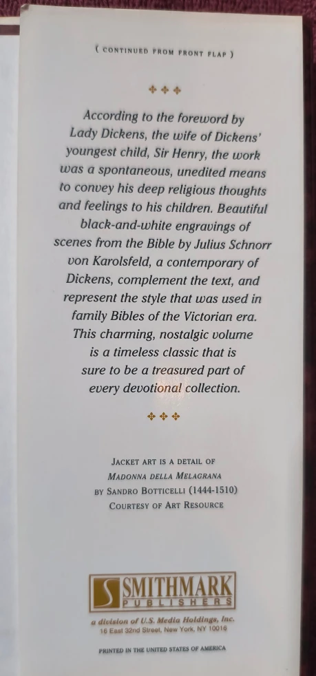 The Life of Our Lord by Charles Dickens, Hardback 1995 edition - photo 4