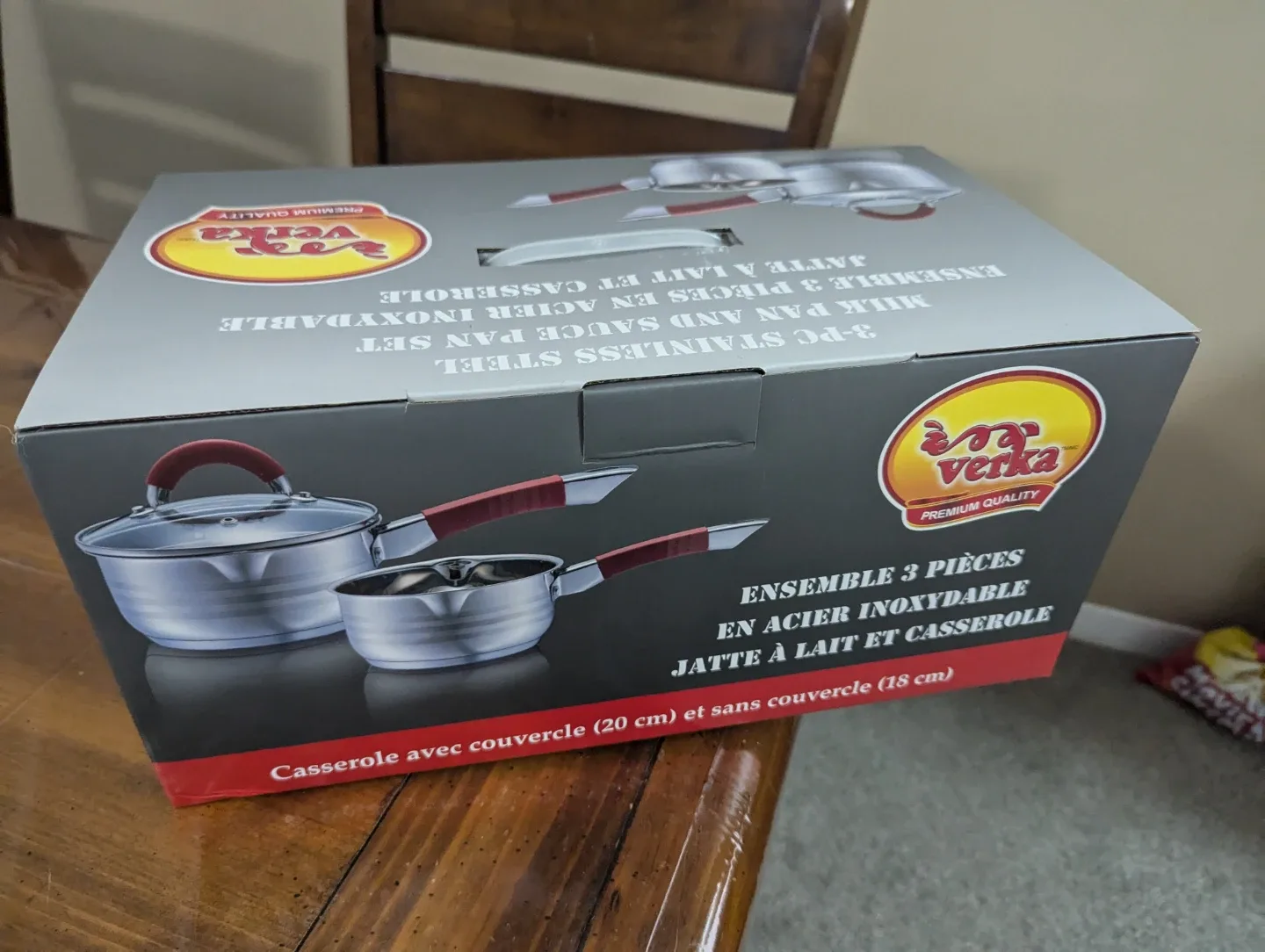 Verka 3-Piece Stainless Steel Milk Pan and Sauce Pan Set image indicator(2)