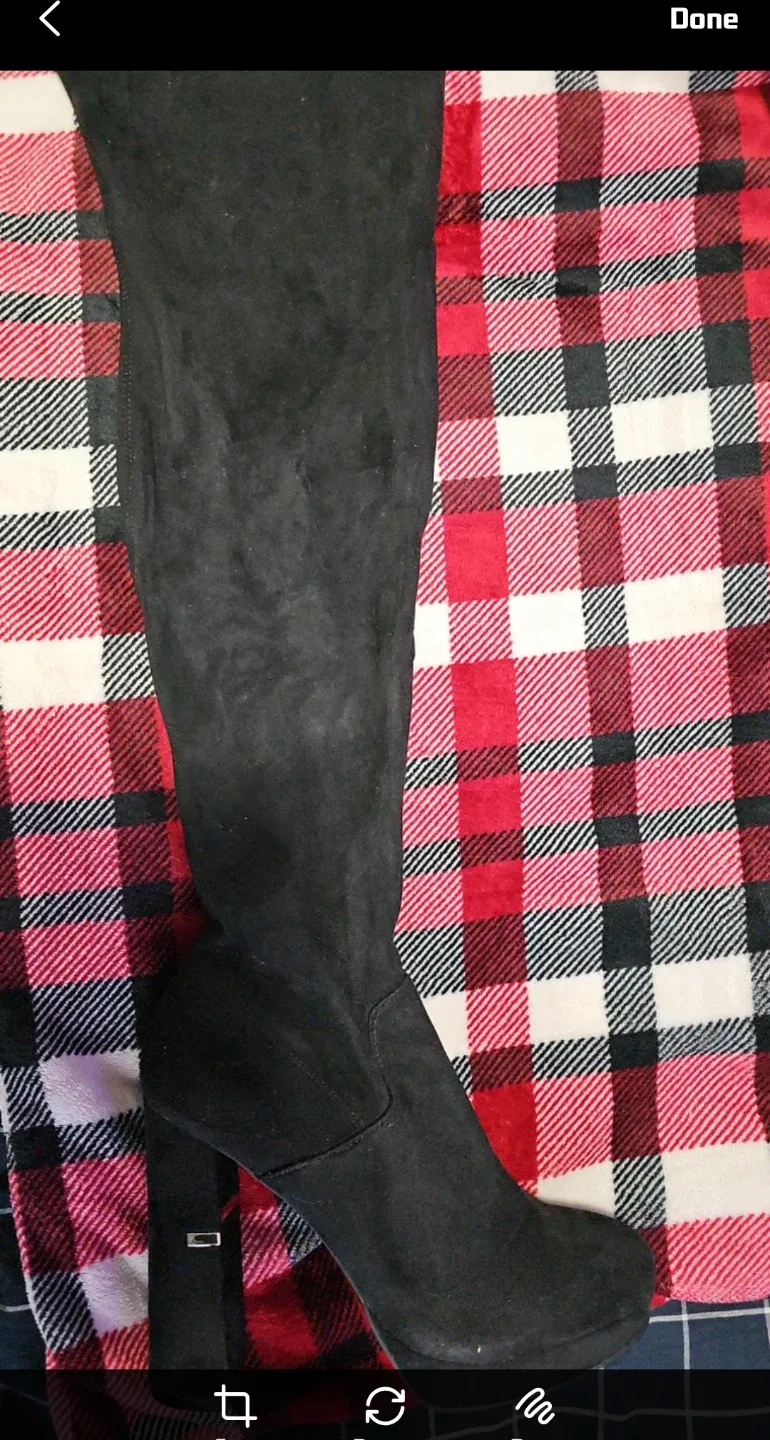 Call It Spring Black Over-the-Knee Boots