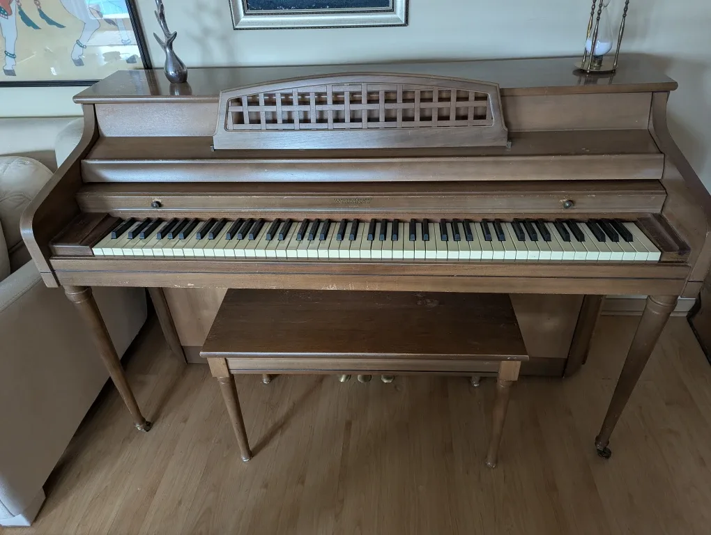 Whittemore Brown Upright Piano & Bench image indicator(2)