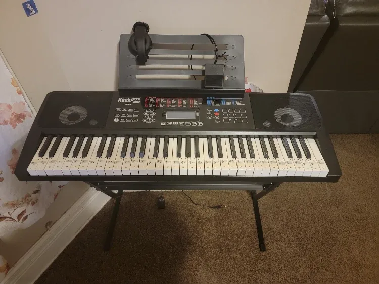 RockJam 54-Key Keyboard with Stand, Headphones & Stool