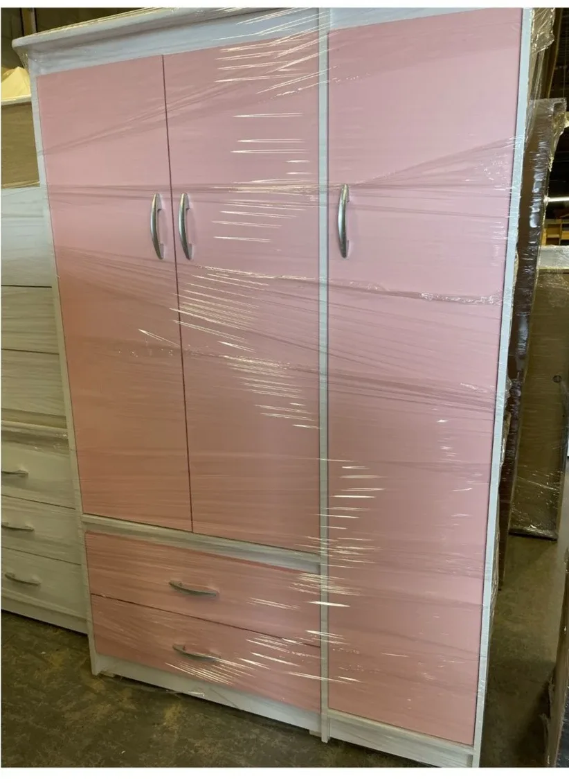 3 door Wardrobe with Drawers - White image indicator(6)