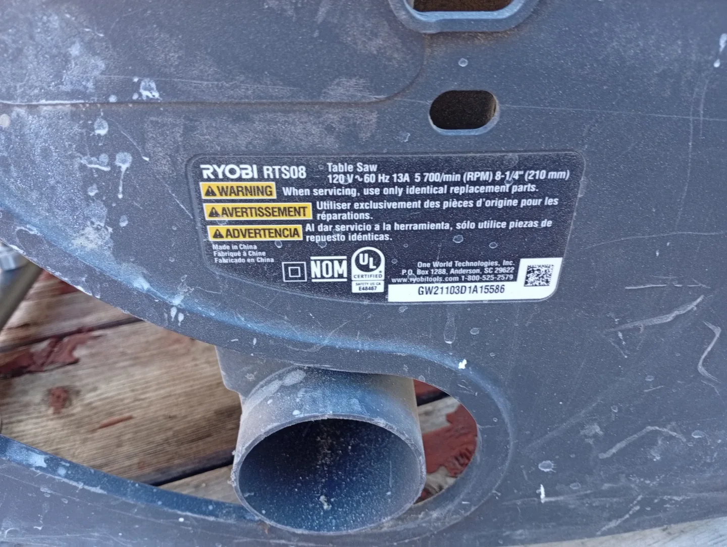 Ryobi RTS08 Table Saw image indicator(4)