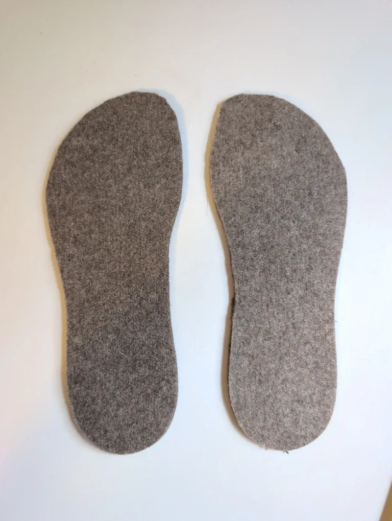 Wool Felt Shoe Insoles size 10