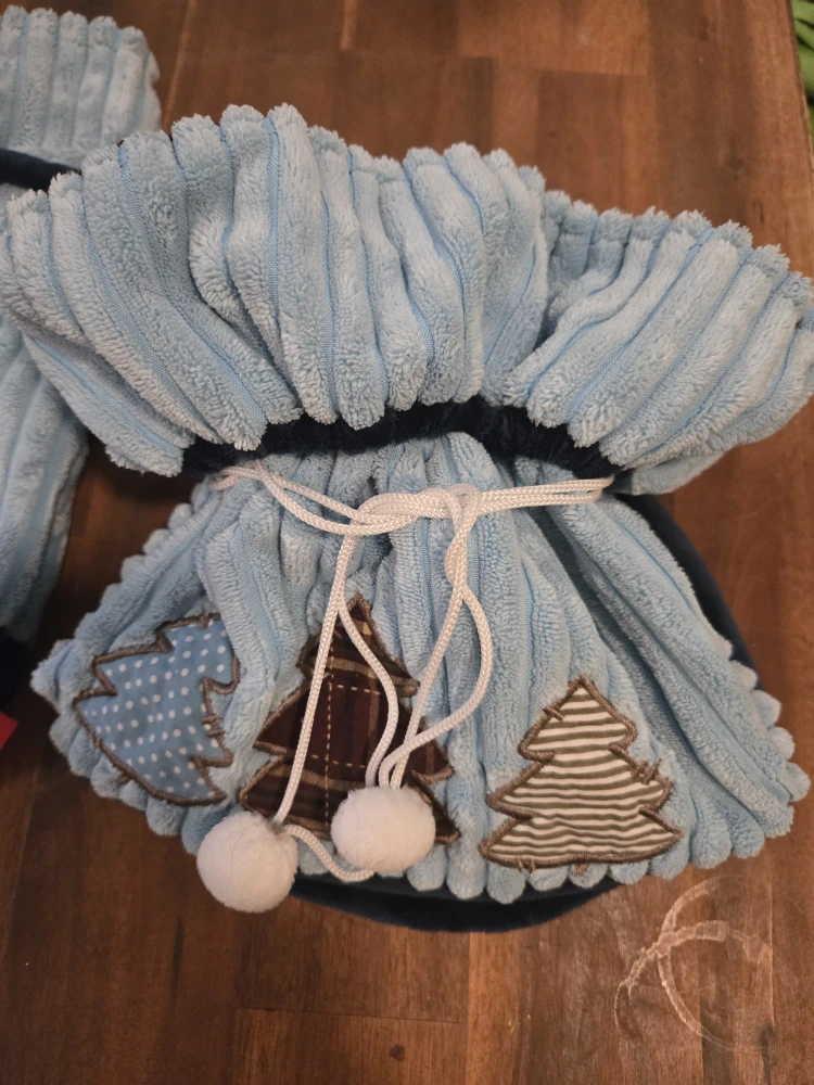 Blue Christmas Tree Drawstring Gift Bag - photo 2
