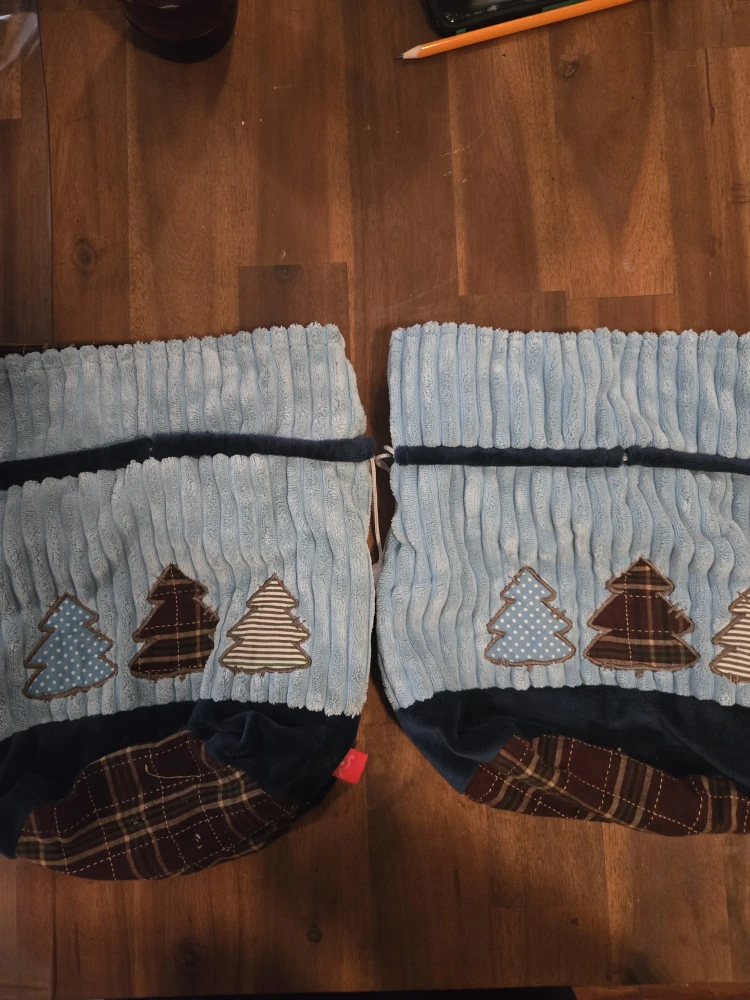 Blue Christmas Tree Drawstring Gift Bag - photo 5