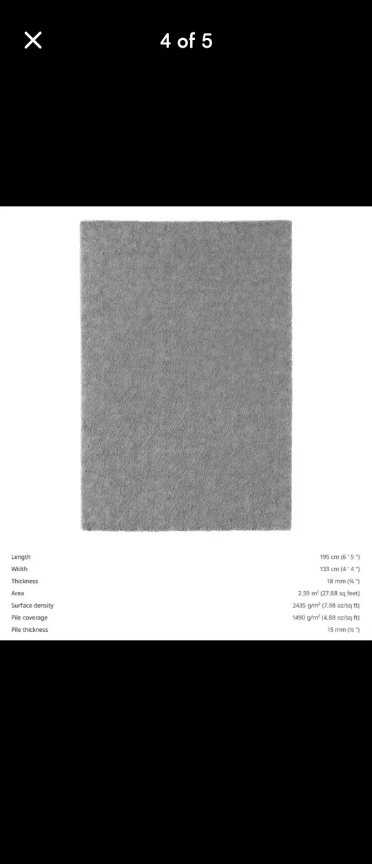 IKEA VINDUM Rug - 6'5" x 4'4" image indicator(2)