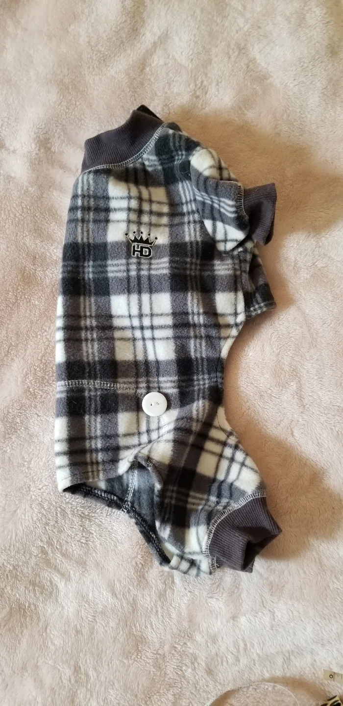 Dog Clothes Bundle - Santa, Plaid, Pink - Size Small image indicator(7)