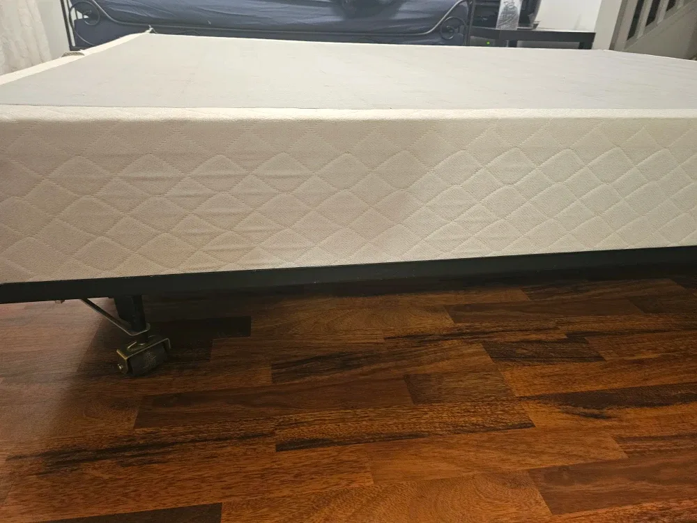 Queen size Bed  box with metal frame Wheels image indicator(4)