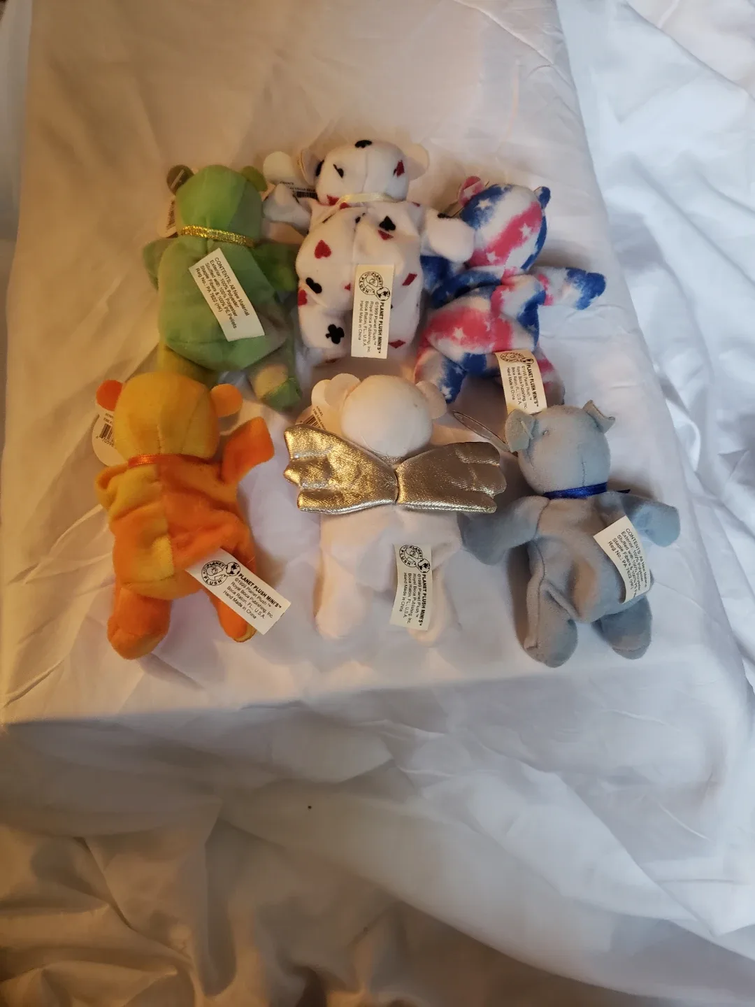 BUNDLE set of 6 "PLANET PLUSH" Beanie Bears image indicator(2)