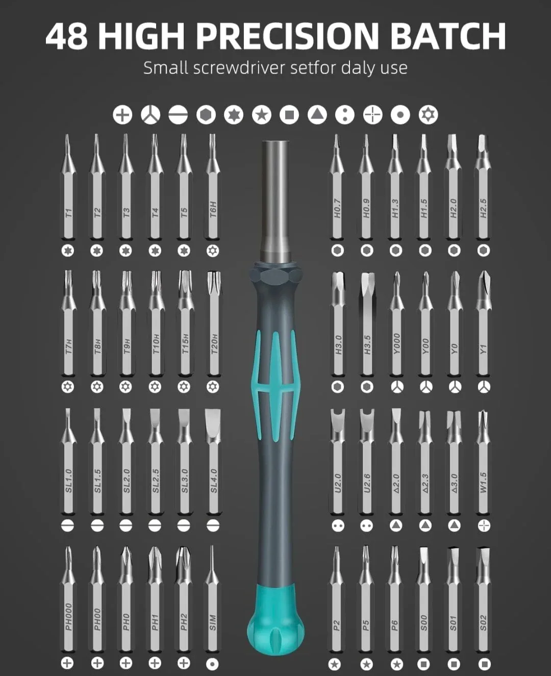 49 in 1 Small Precision Professional Mini Screwdriver Tool Kit image indicator(2)