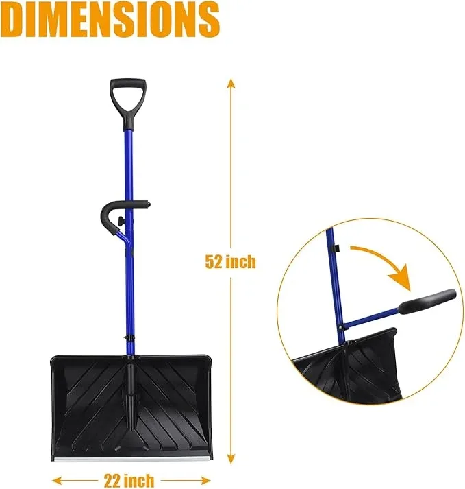 Blue Snow Shovel with Adjustable Handle image indicator(5)