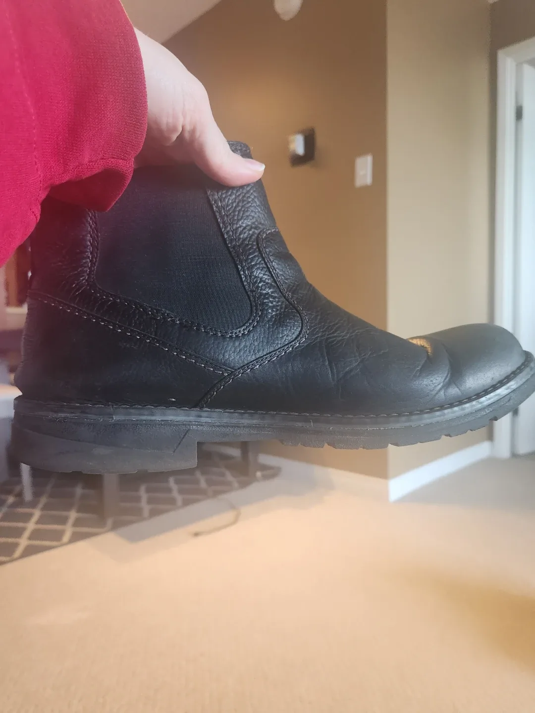 Clarks Mens/Homme Black Leather Boots - Size 13 image indicator(3)