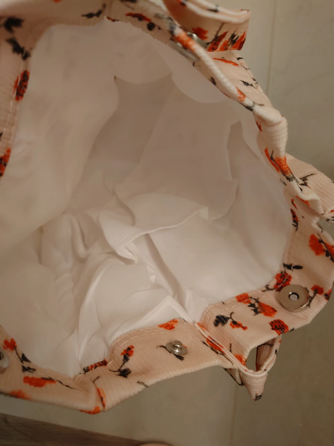 Floral Corduroy Tote Bag - photo 2