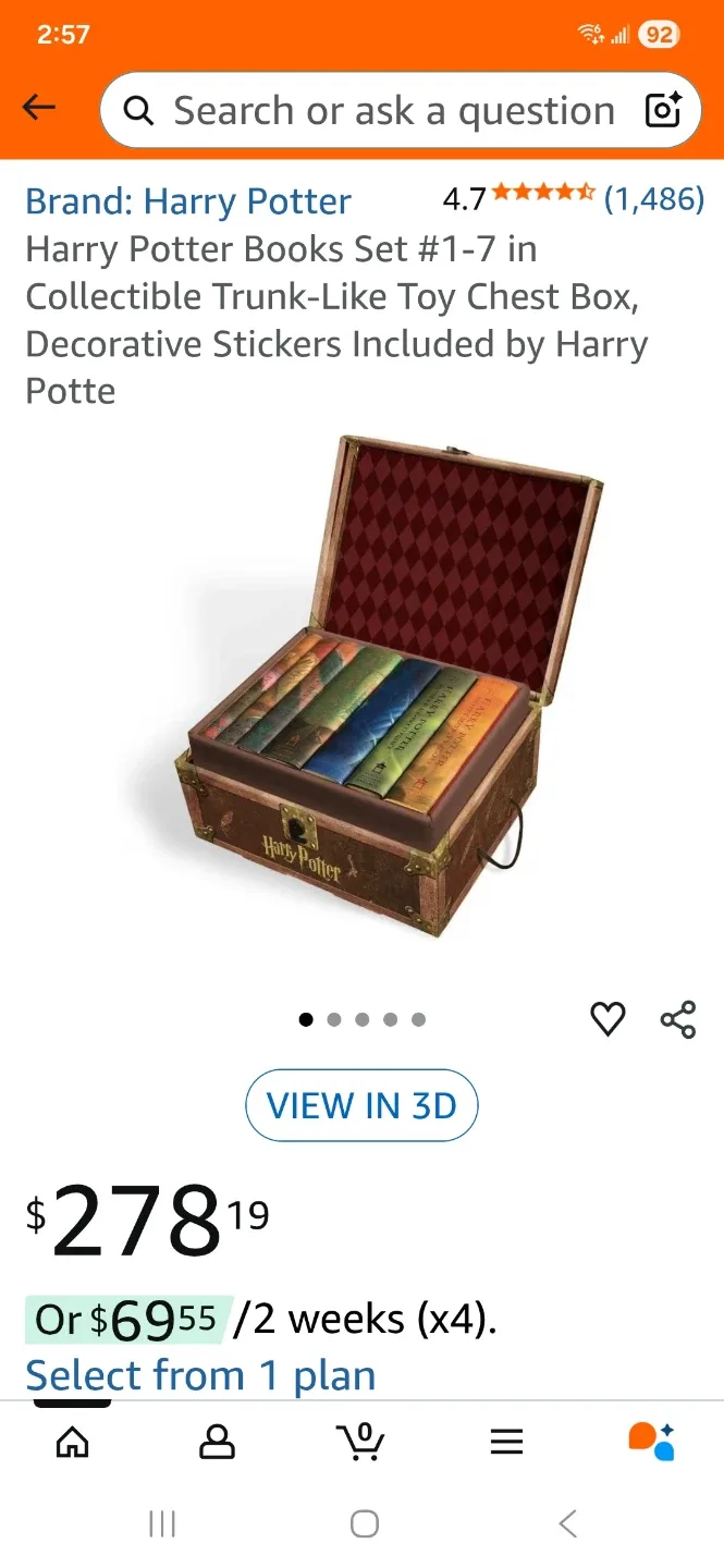 Harry Potter Books Set #1-7 Collectible Trunk image indicator(2)