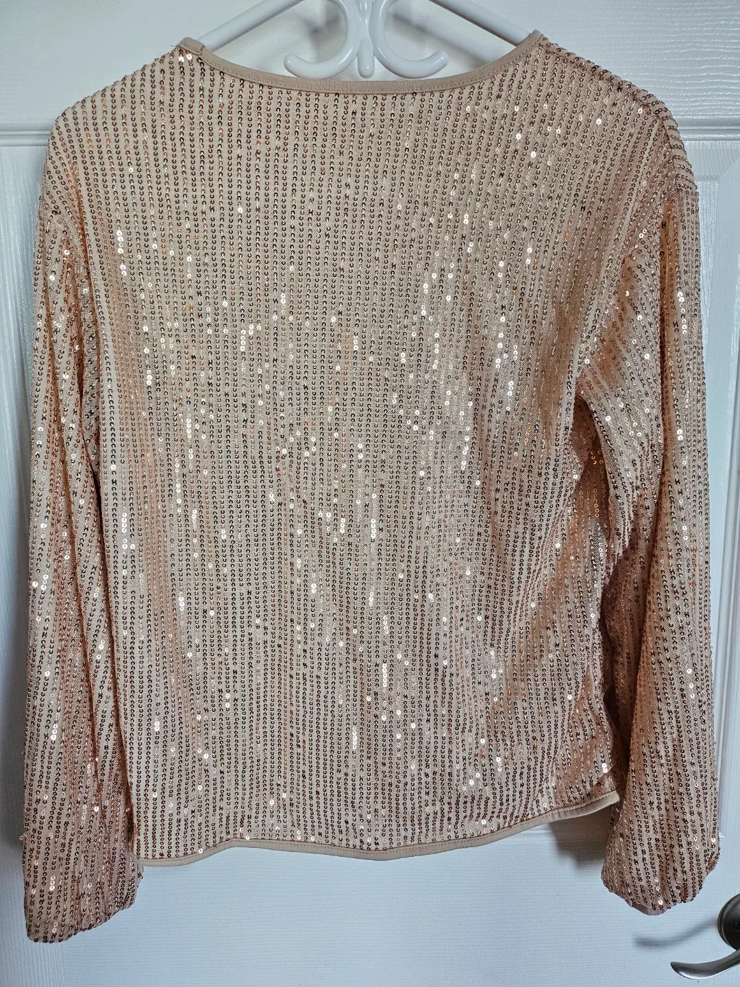 Sequin Long Sleeve Top - Gold image indicator(2)