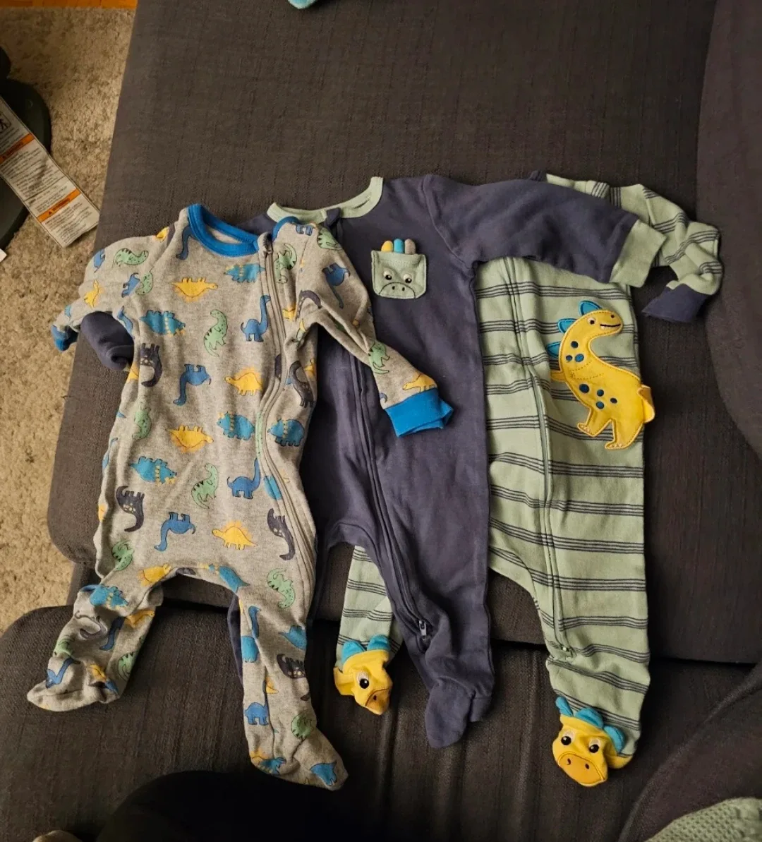 Baby Zip Up Sleepers - Dinosaur & Giraffe
