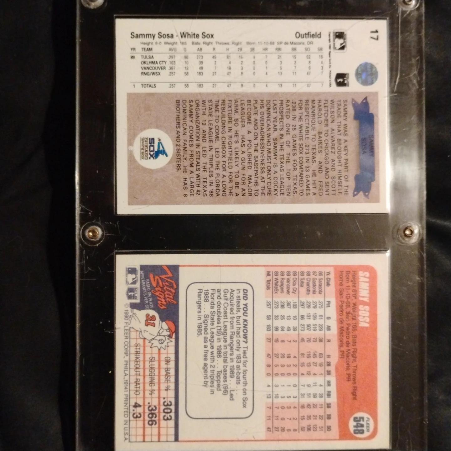 Vintage Sammy Sosa Baseball Cards - photo 4