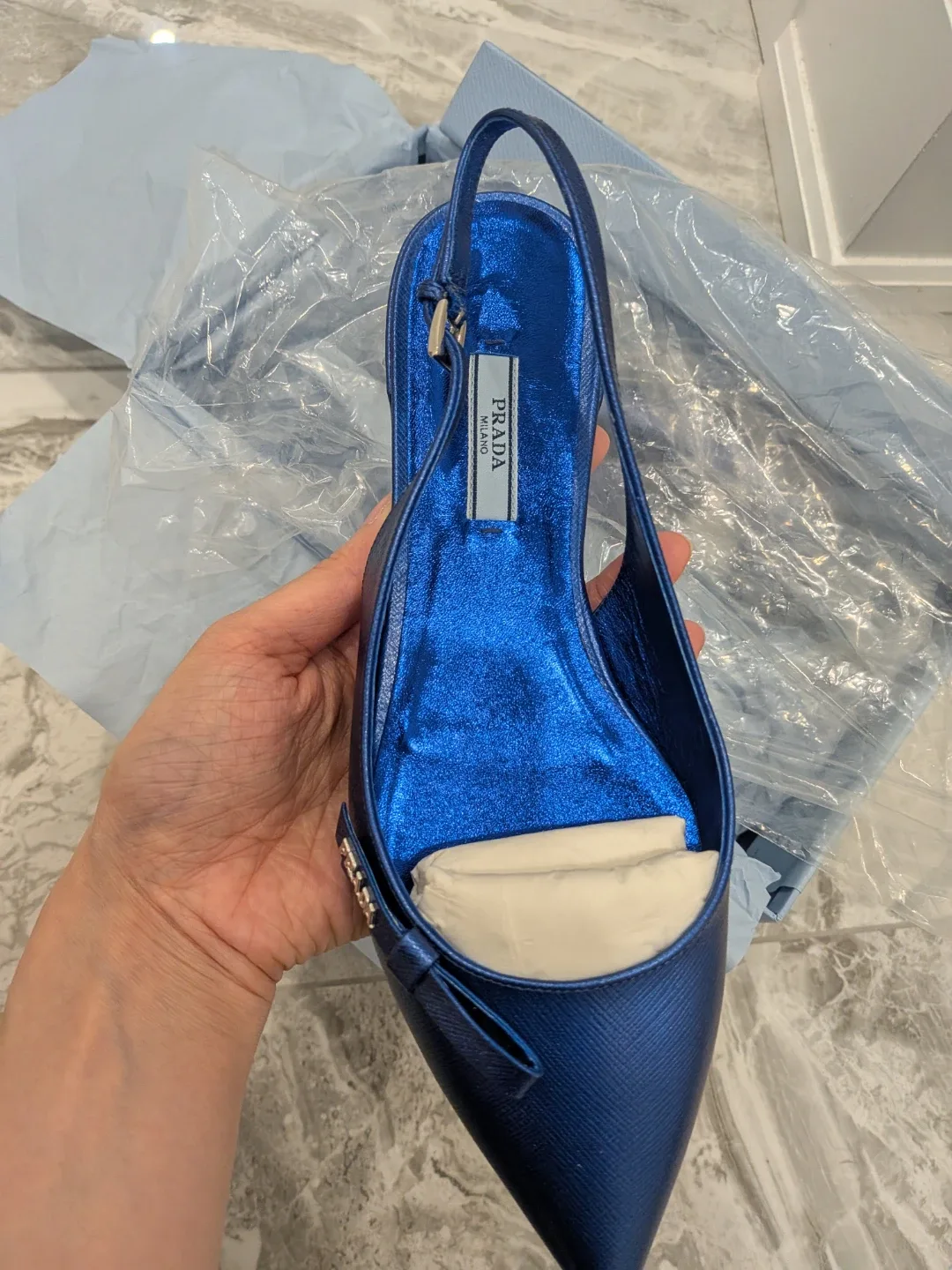 New Prada Slingback Shoes - Size 39 image indicator(4)