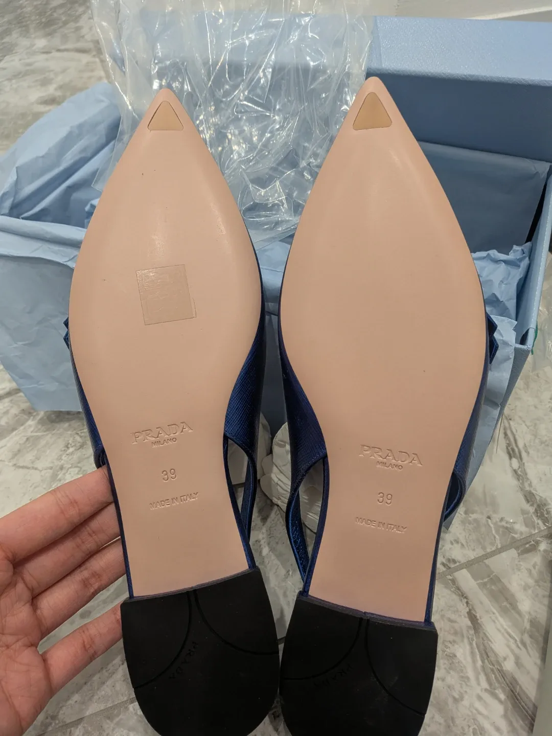 New Prada Slingback Shoes - Size 39 image indicator(5)