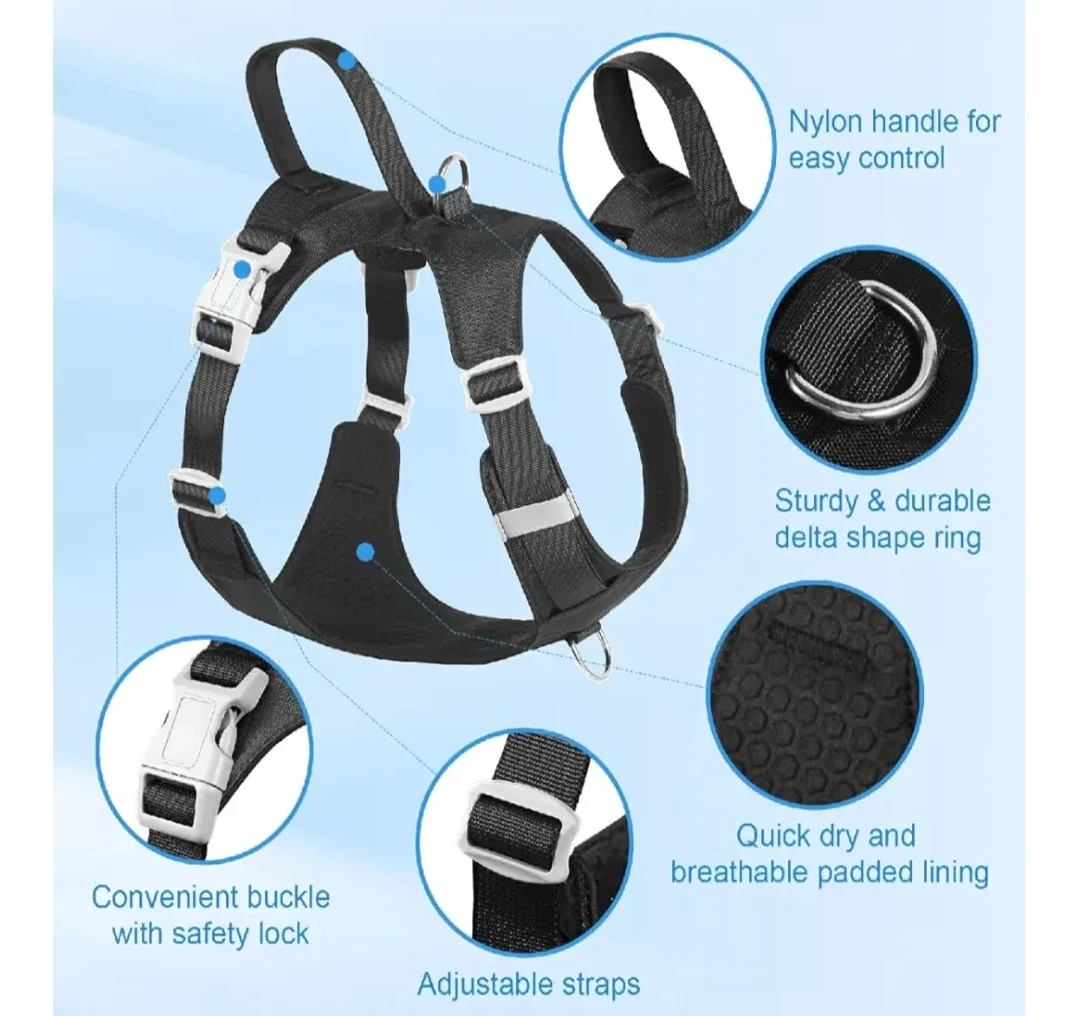 Black Tracker Dog Harness - Size Medium image indicator(2)