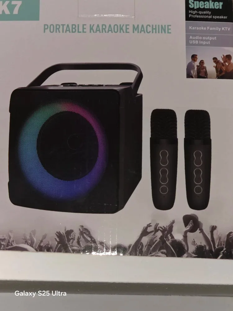 Portable Karaoke Machine K7 with 2 Microphones image indicator(2)