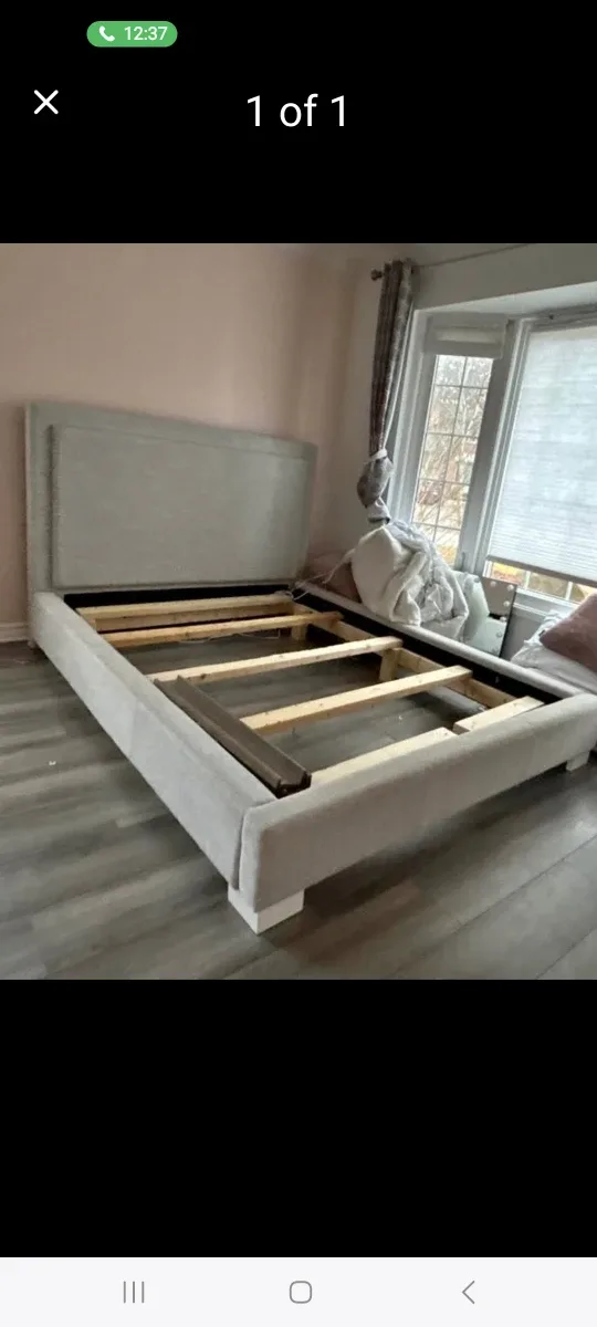 Free delivery Queen Bed Frame - Light Grey