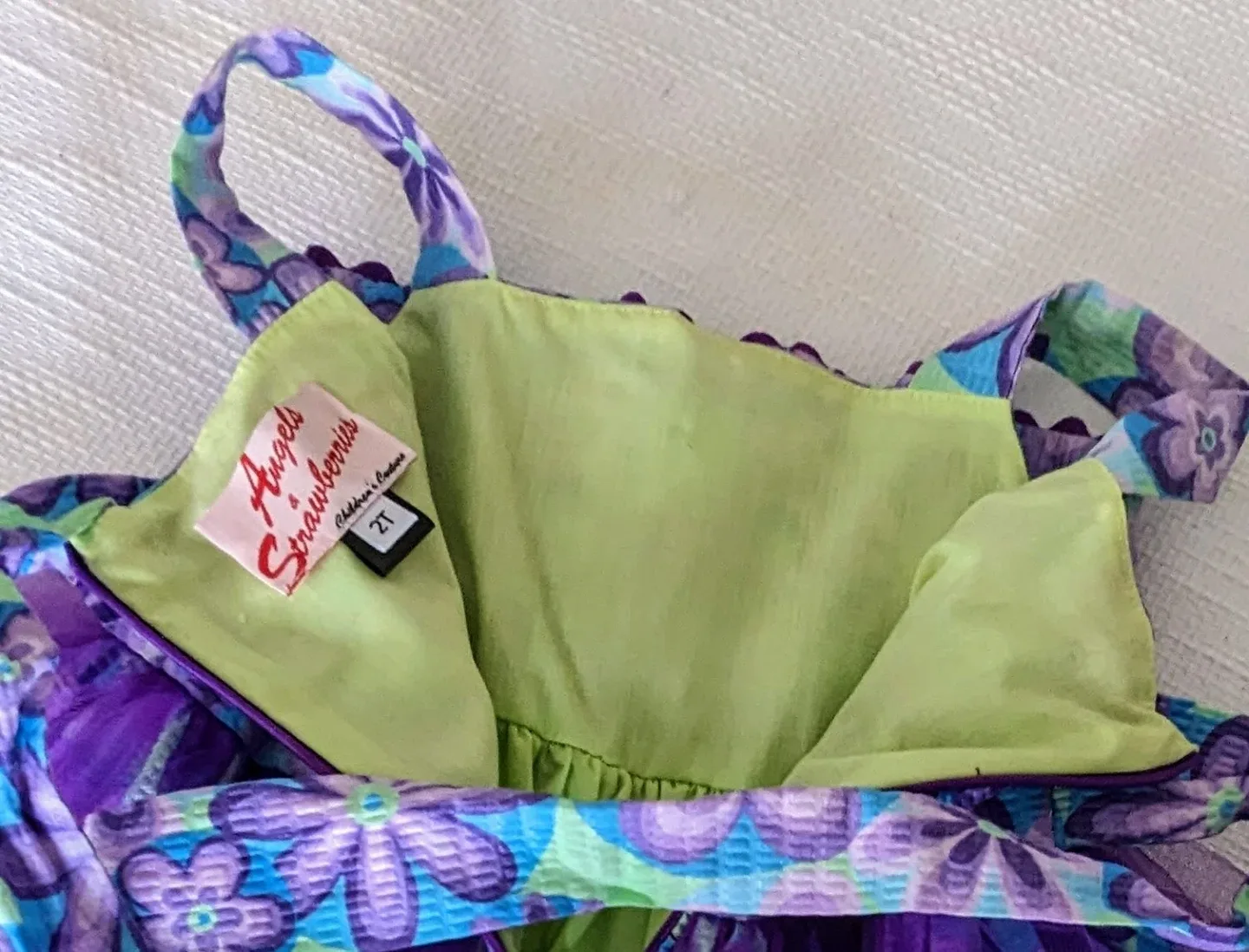 Girl's Flower Print Dress image indicator(3)