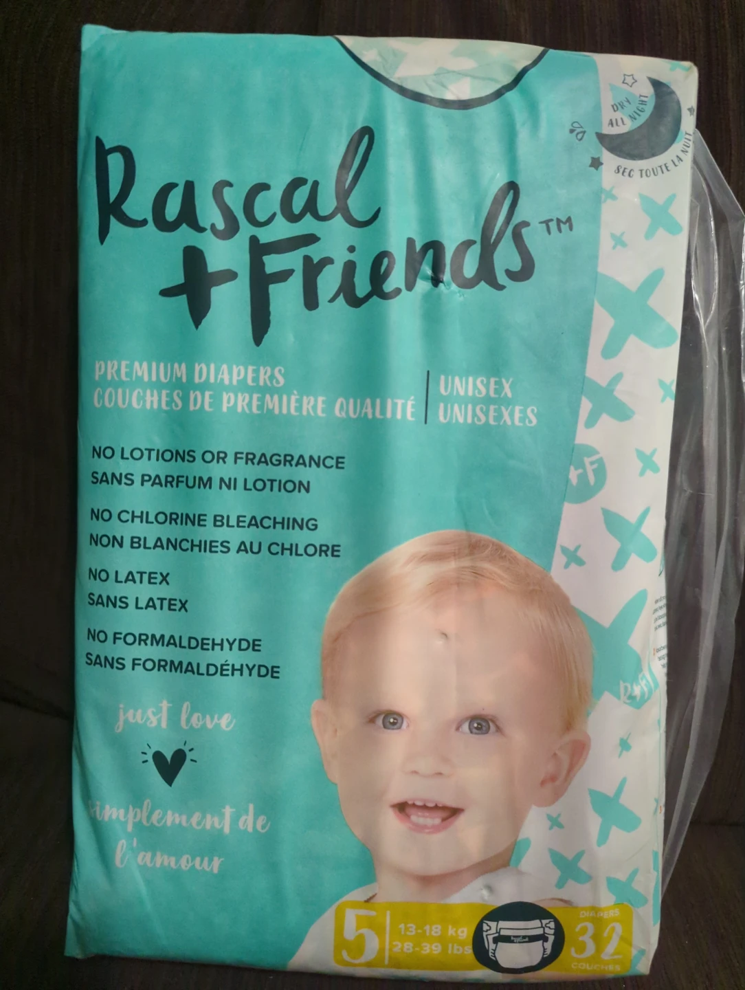 Rascal + Friends Size 5 Diapers (32 count)
