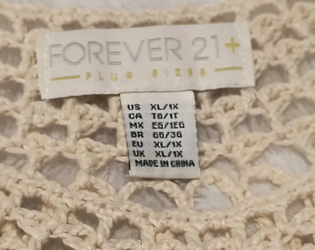 Forever 21+ Crochet Top - Size XL image indicator(2)