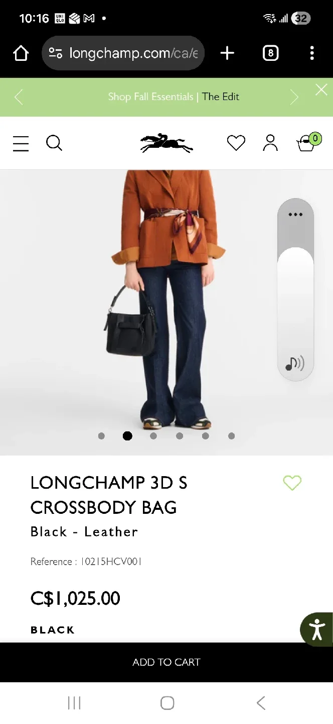 Longchamp 3D S Crossbody Bag - Black calf Leather image indicator(4)