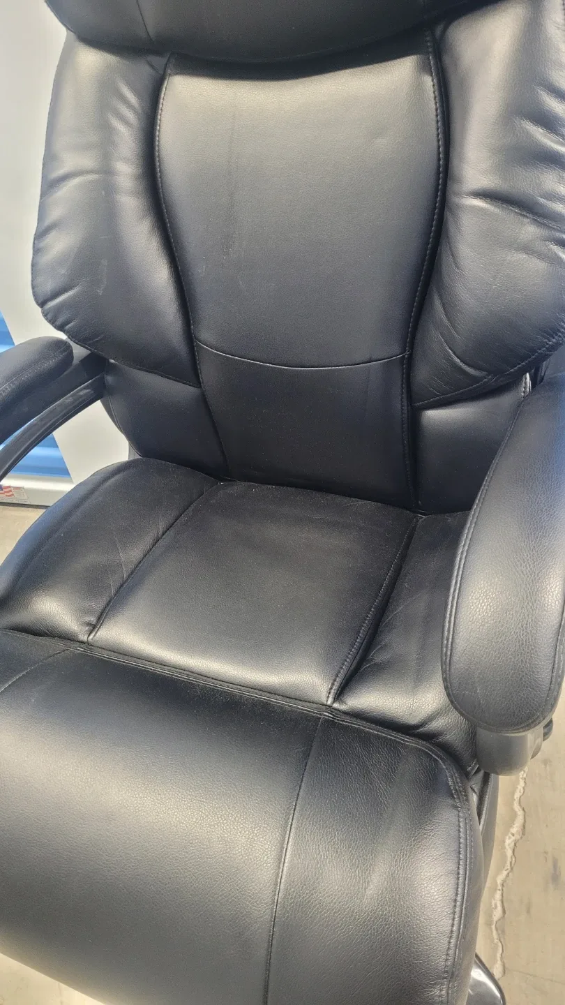 🥕🥕Black Leather Office Chair image indicator(2)
