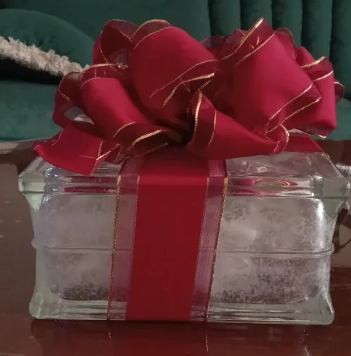 Glass Block Christmas Decoration with Lights image indicator(4)