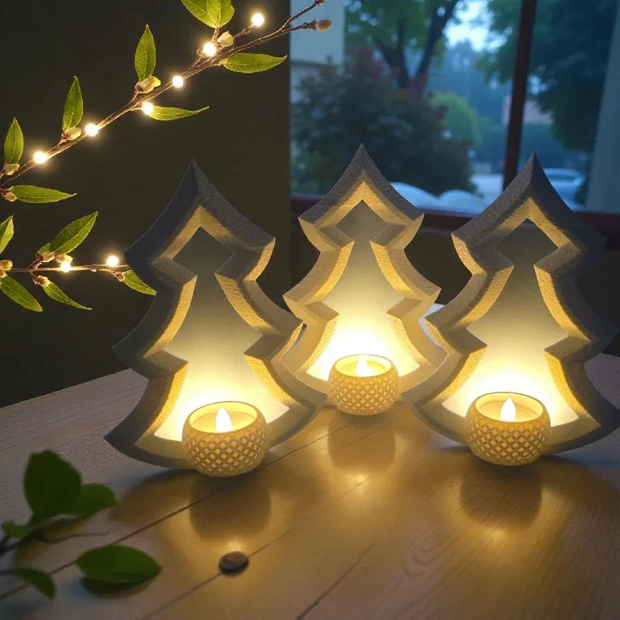 Christmas Tree Candle Holder 1pcs image indicator(4)