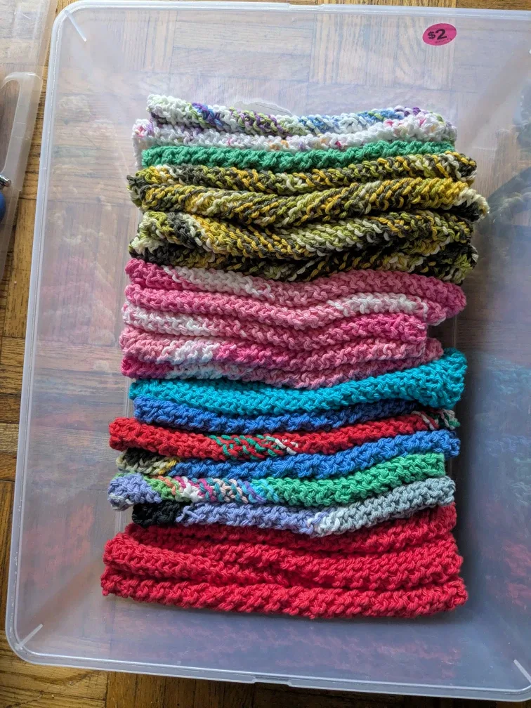 Knit Dishcloths - hand knitted brand new