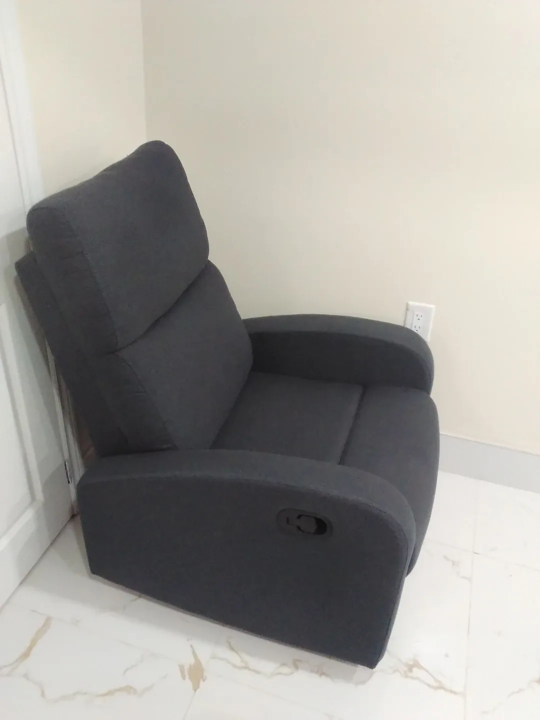 Grey Fabric Reclining Loveseat & Chair Set