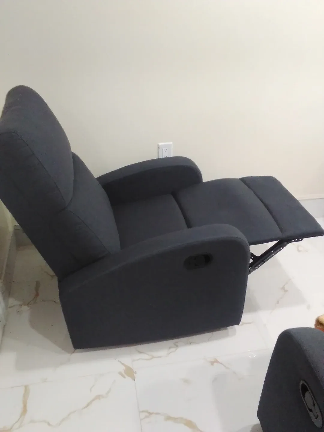 Grey Fabric Reclining Loveseat & Chair Set image indicator(3)